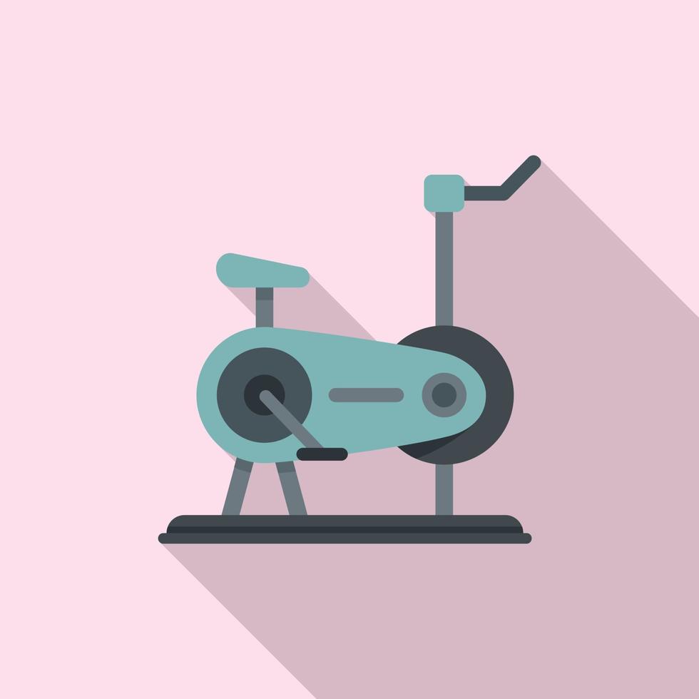 Cardio exercise bike icon, flat style vector