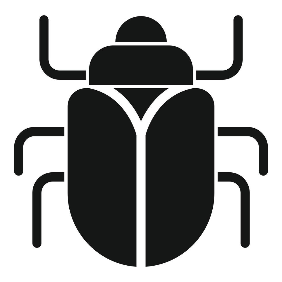 Art scarab beetle icon, simple style vector