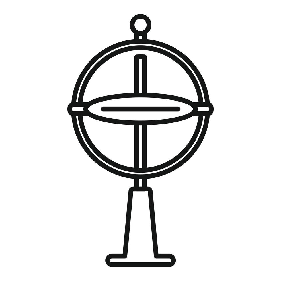 Gyroscope model icon outline vector. Accelerometer sensor vector