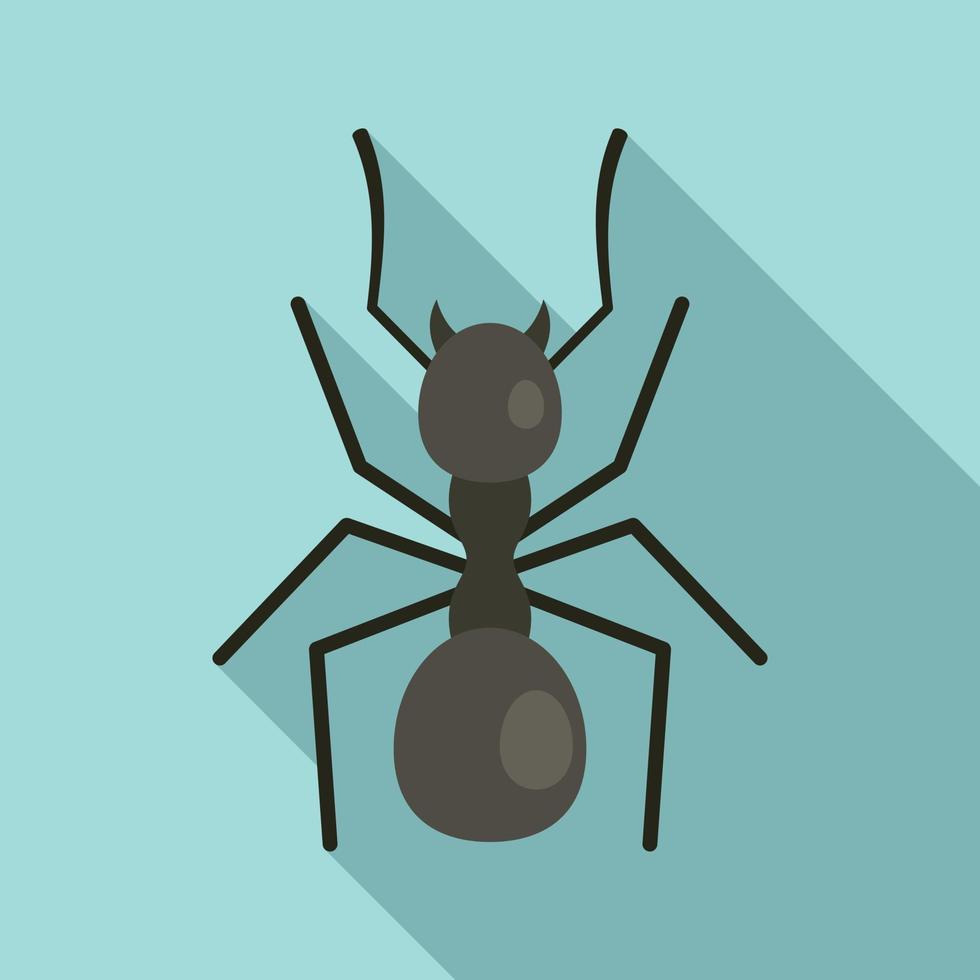 Digger ant icon, flat style vector