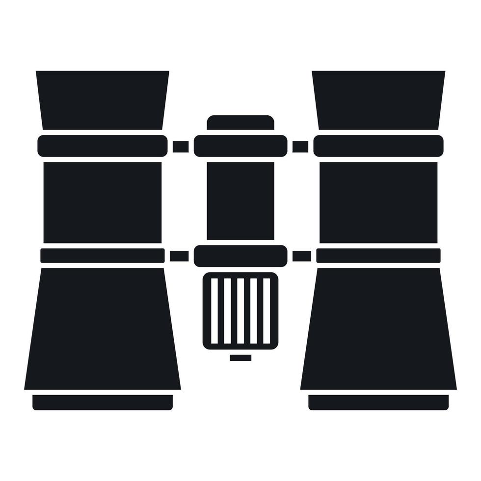 Binoculars icon, simple style vector