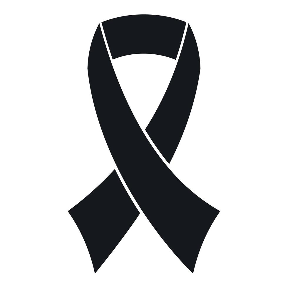 Breast cancer awareness ribbon icon, simple style vector