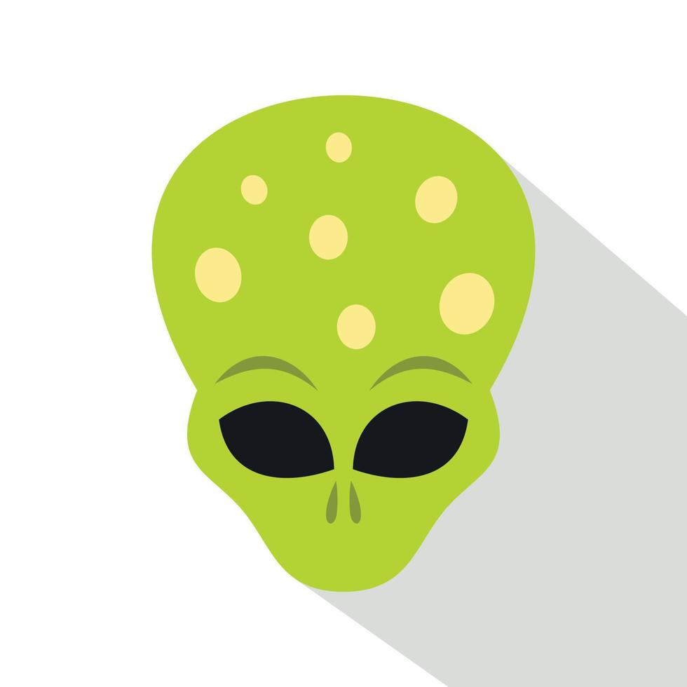 icono alienígena, estilo plano vector