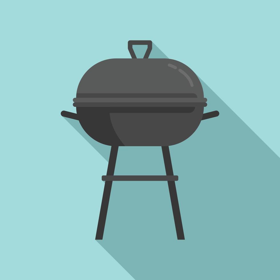 Brazier charcoal icon, flat style vector