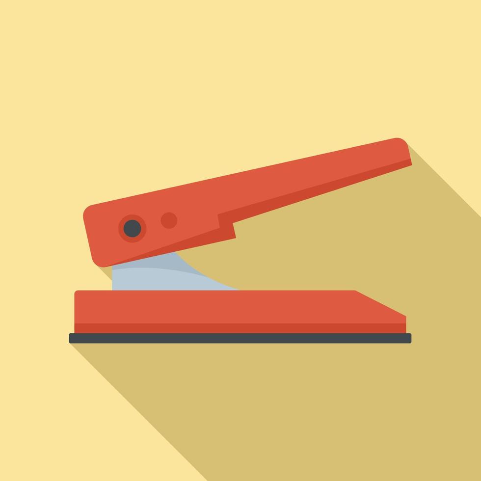Puncher instrument icon, flat style vector