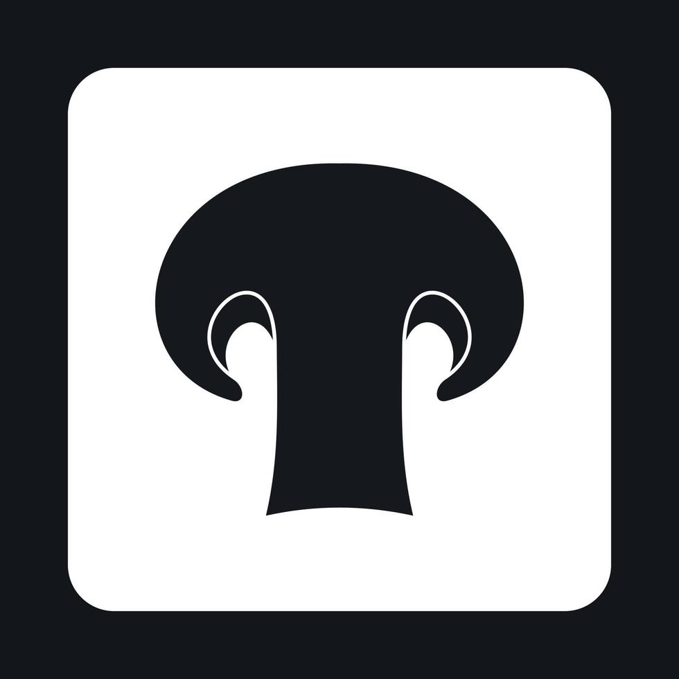 Champignon icon, simple style vector
