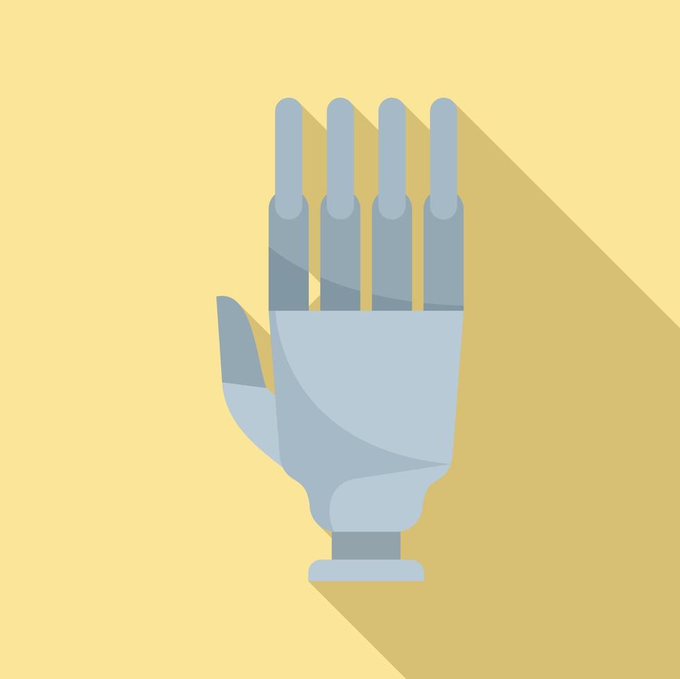 icono de mano artificial, estilo plano vector