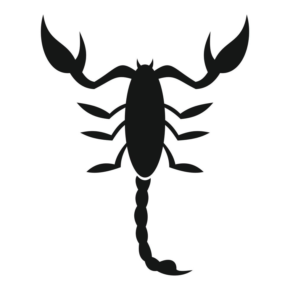 Danger scorpio icon, simple style vector