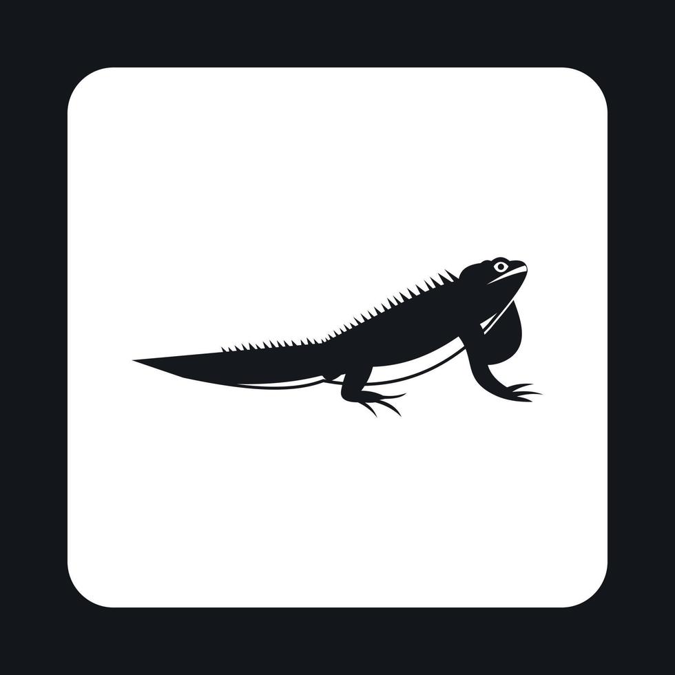 Iguana icon, simple style vector