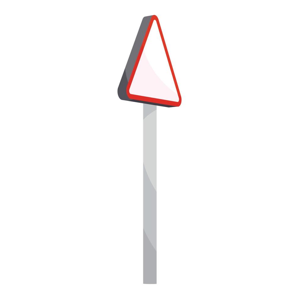 Road sign triangle with red rim icon vector