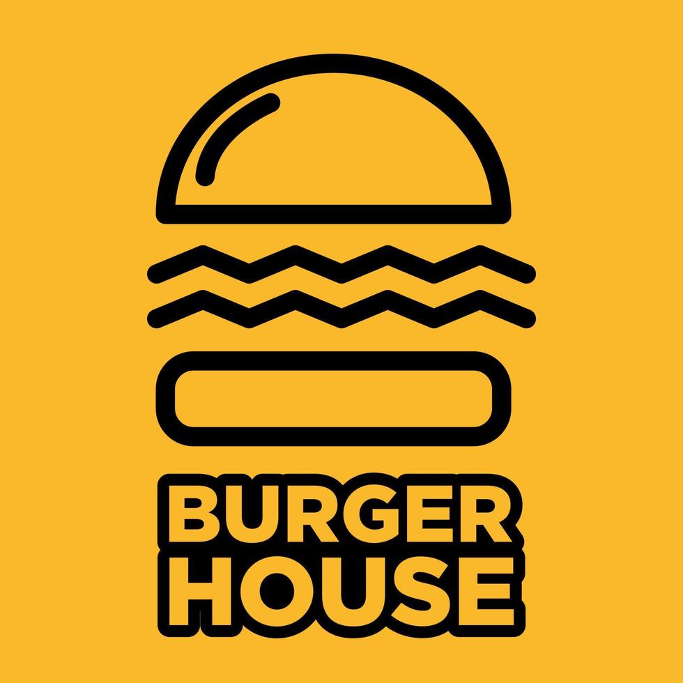 el diseño del vector del logotipo de la casa de hamburguesas