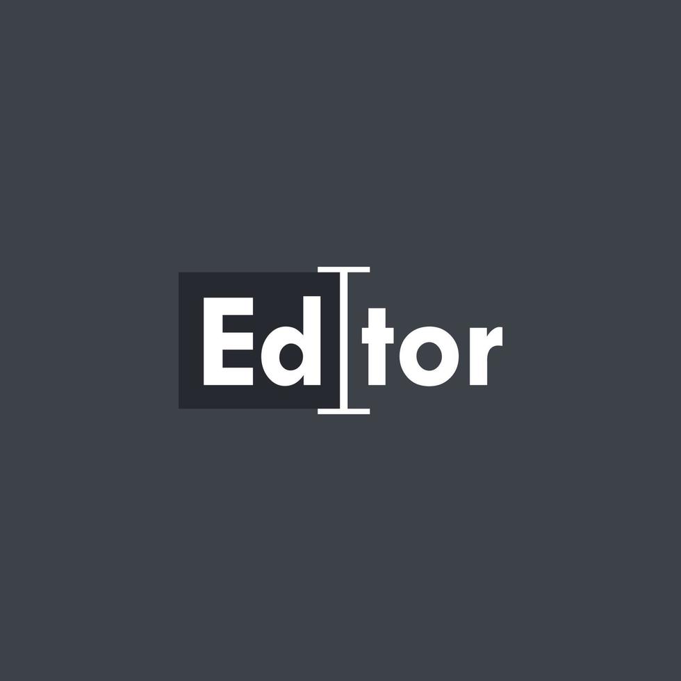 The editor logo vector design