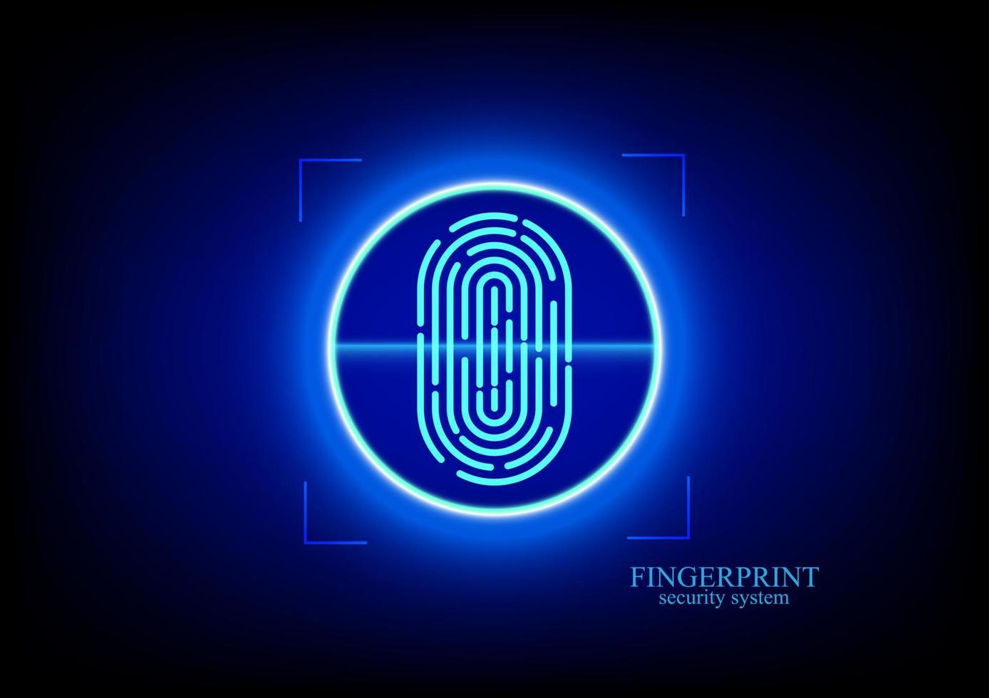 graphics design fingerprint concept security access control vector illustration