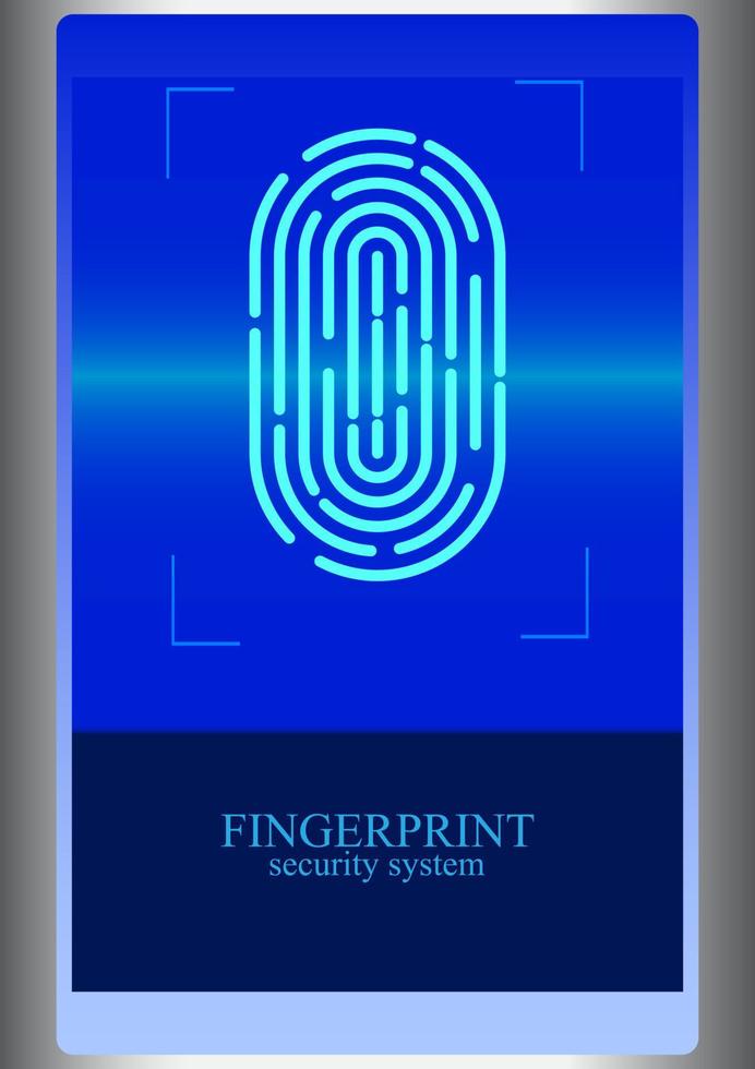 graphics design fingerprint concept security access control vector illustration