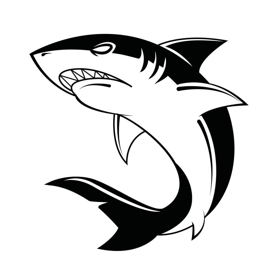 Shark Swimming Vector Illustration 14704250 Vector Art at Vecteezy