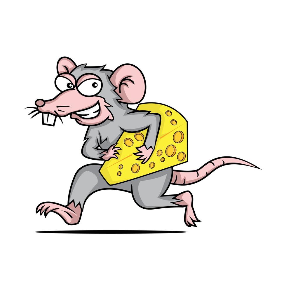 Mouse and Cheese Illustration vector