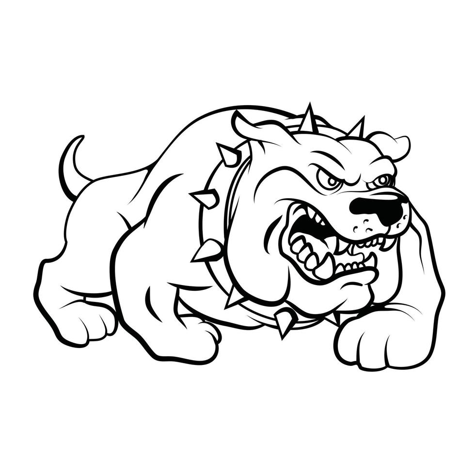 Bulldog Black and White vector