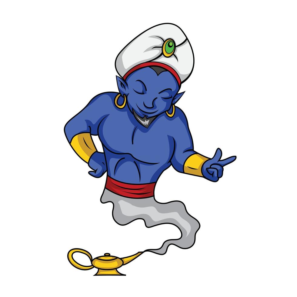 Blue Genie Illustration vector