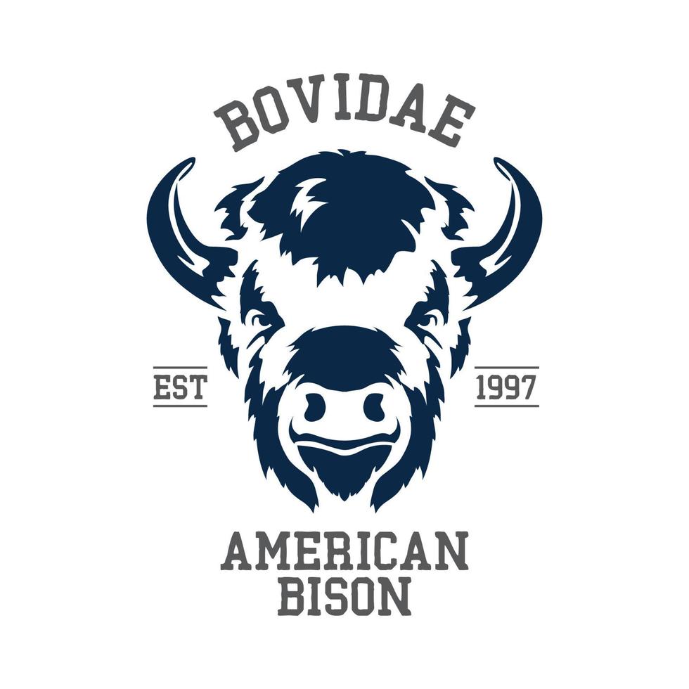 American bison vector illustration, perfect for wild life club logo anad tshirt design