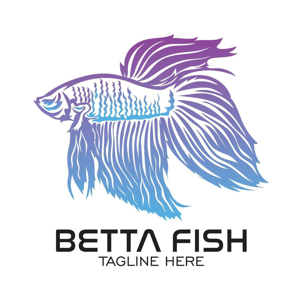 ilustración vectorial de pez betta, buena para el logotipo de la tienda de pescado y el diseño de camisetas vector