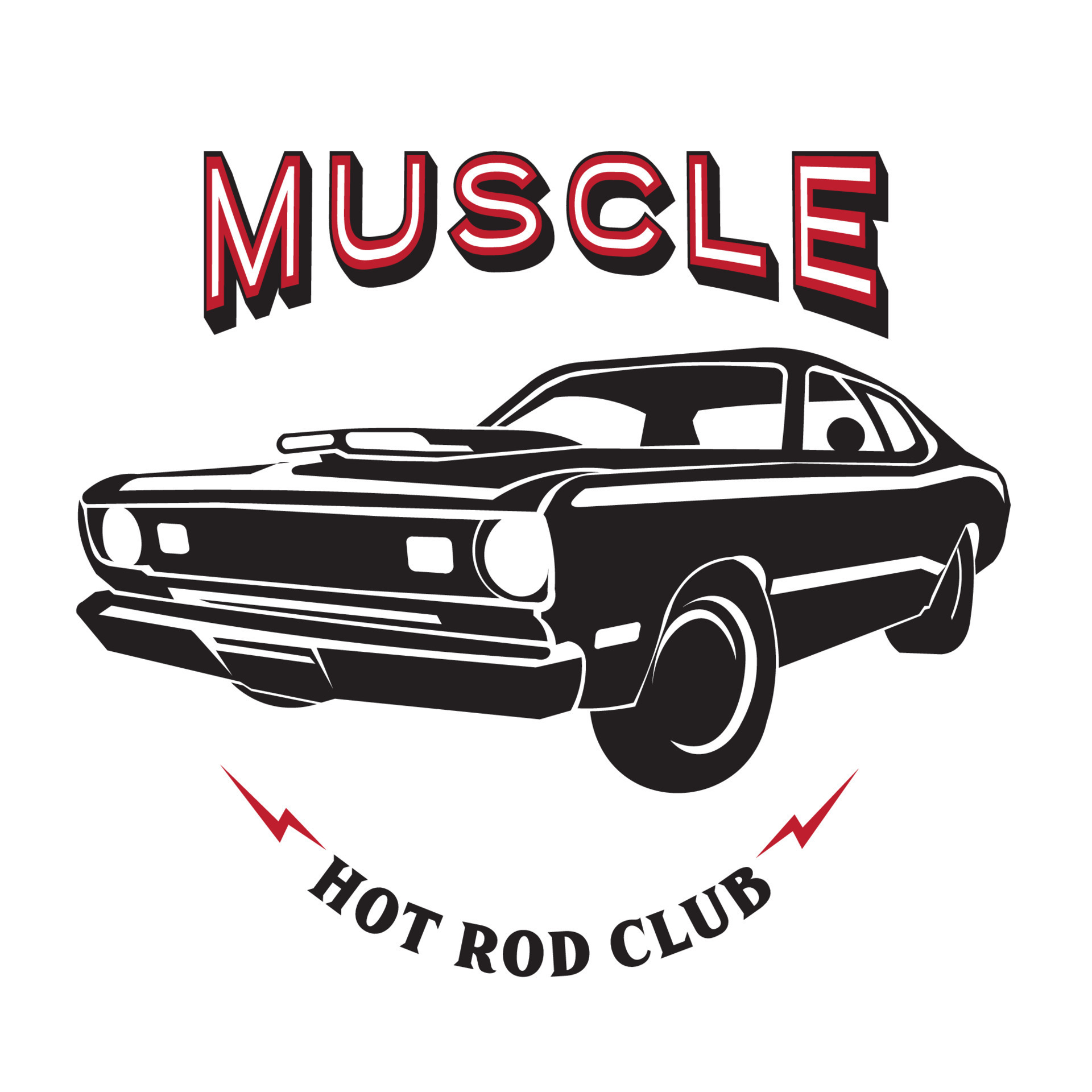 Retro Muscle car vector illustration, good for vintage car enthusiast