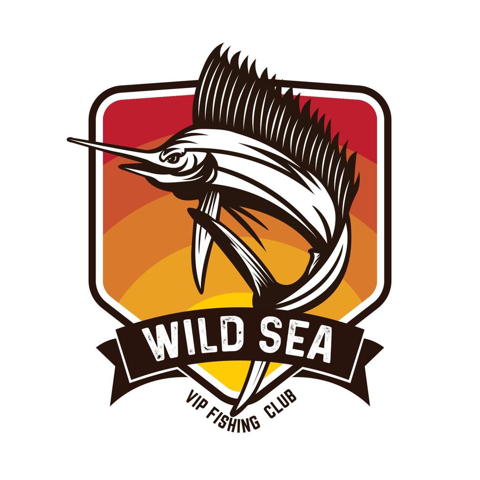 Jumping Sailfish vector illustration,  perfect for fishing club logo and tshirt design