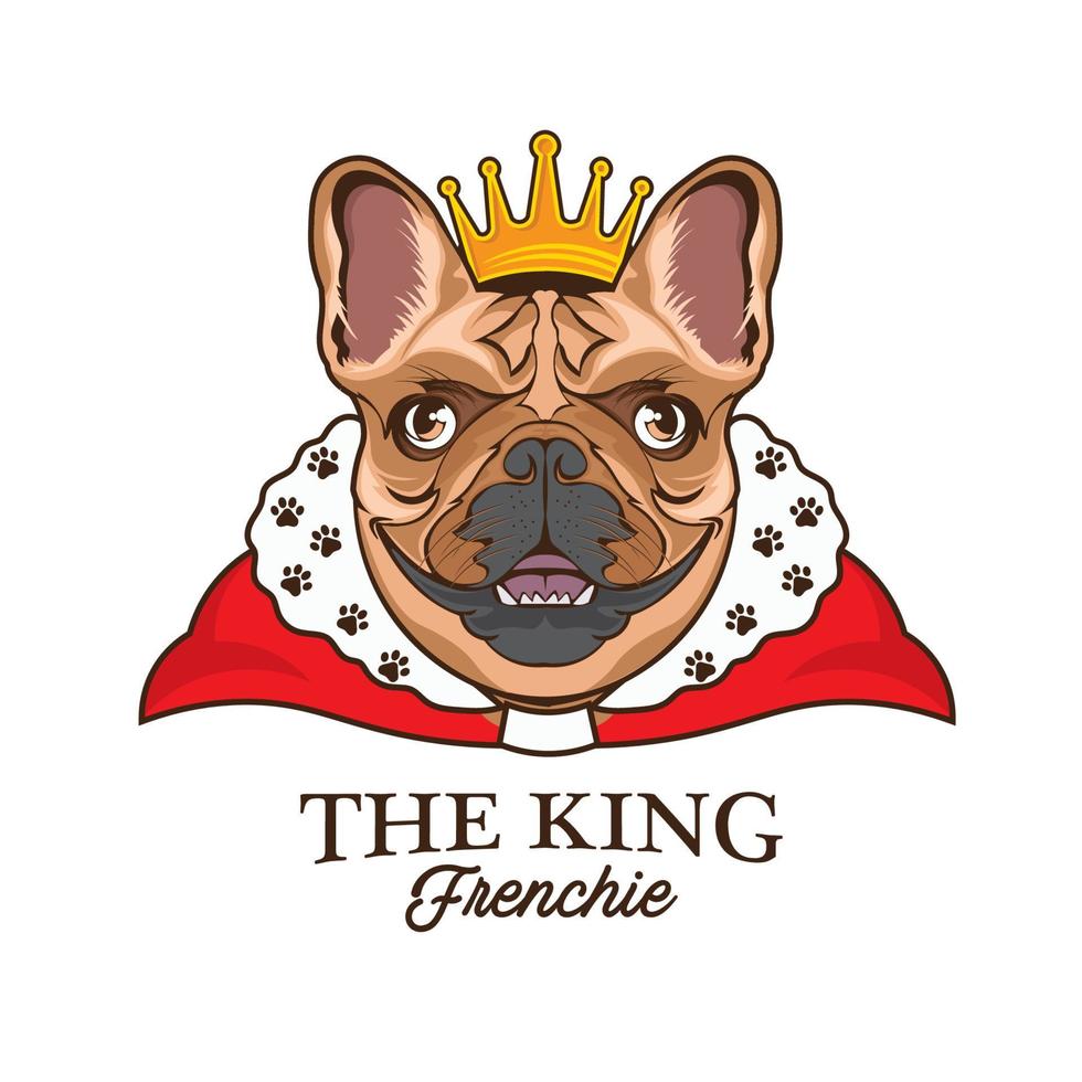 ilustración vectorial de buldog francés, buena para criadores y amantes del club de perros frenchie vector