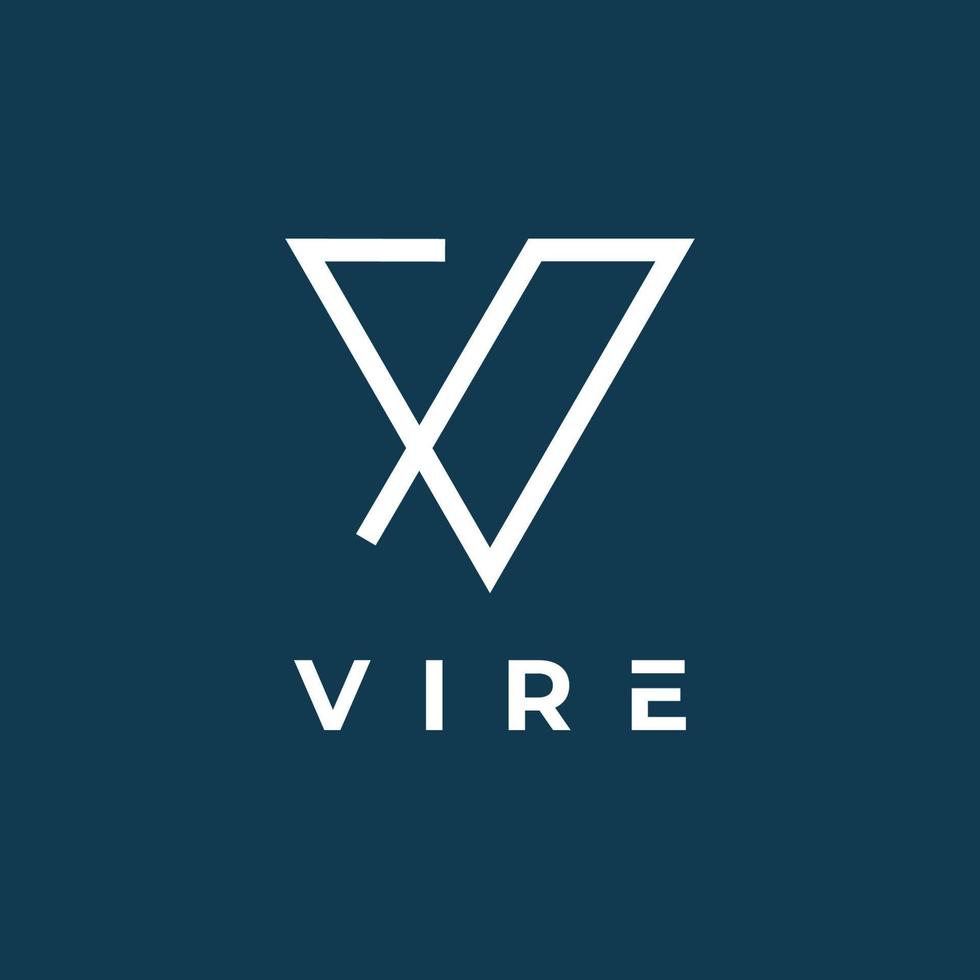 Logos with the letter v, collection vector