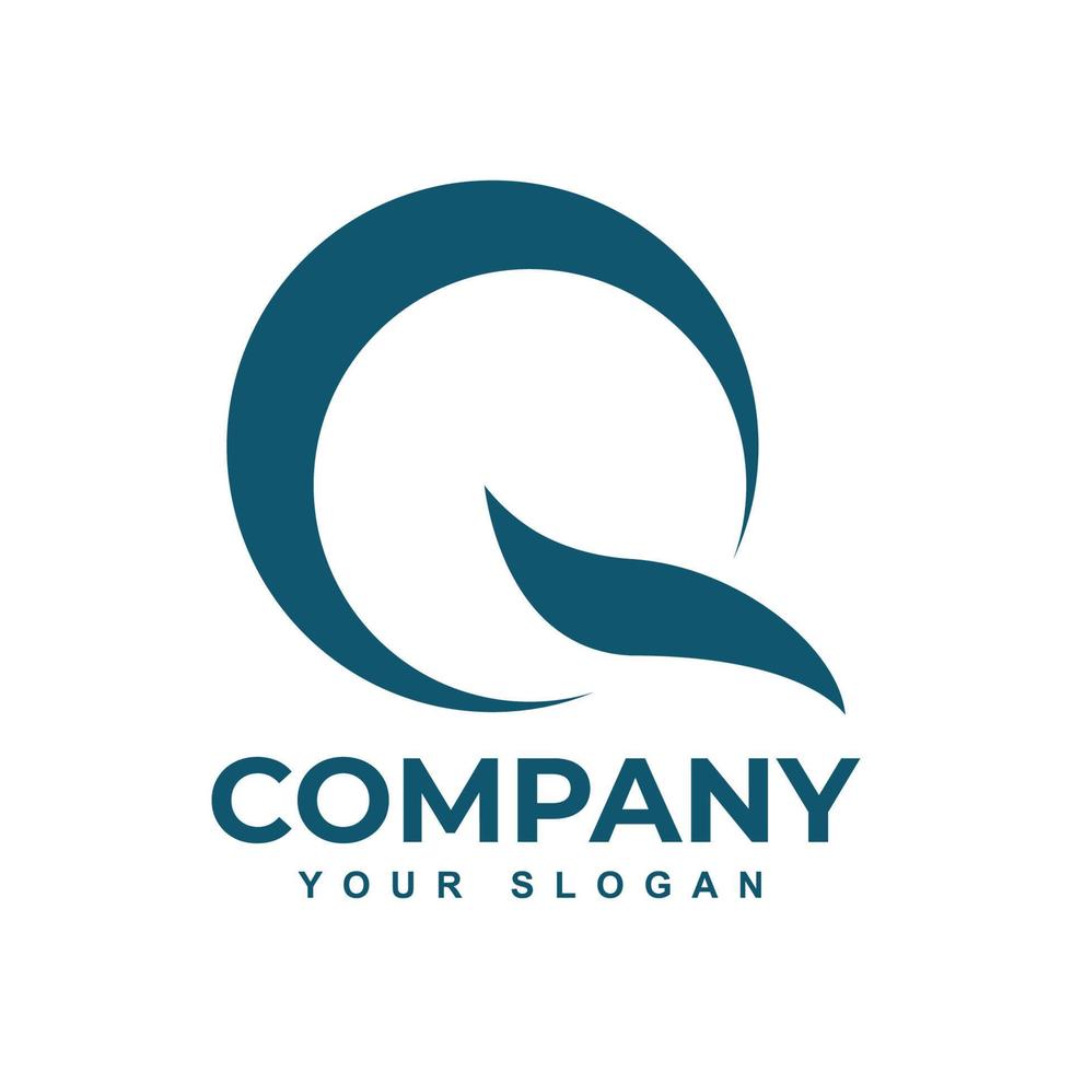 Q letter initial logo vector icon illustration
