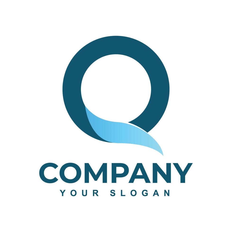 Q letter initial logo vector icon illustration