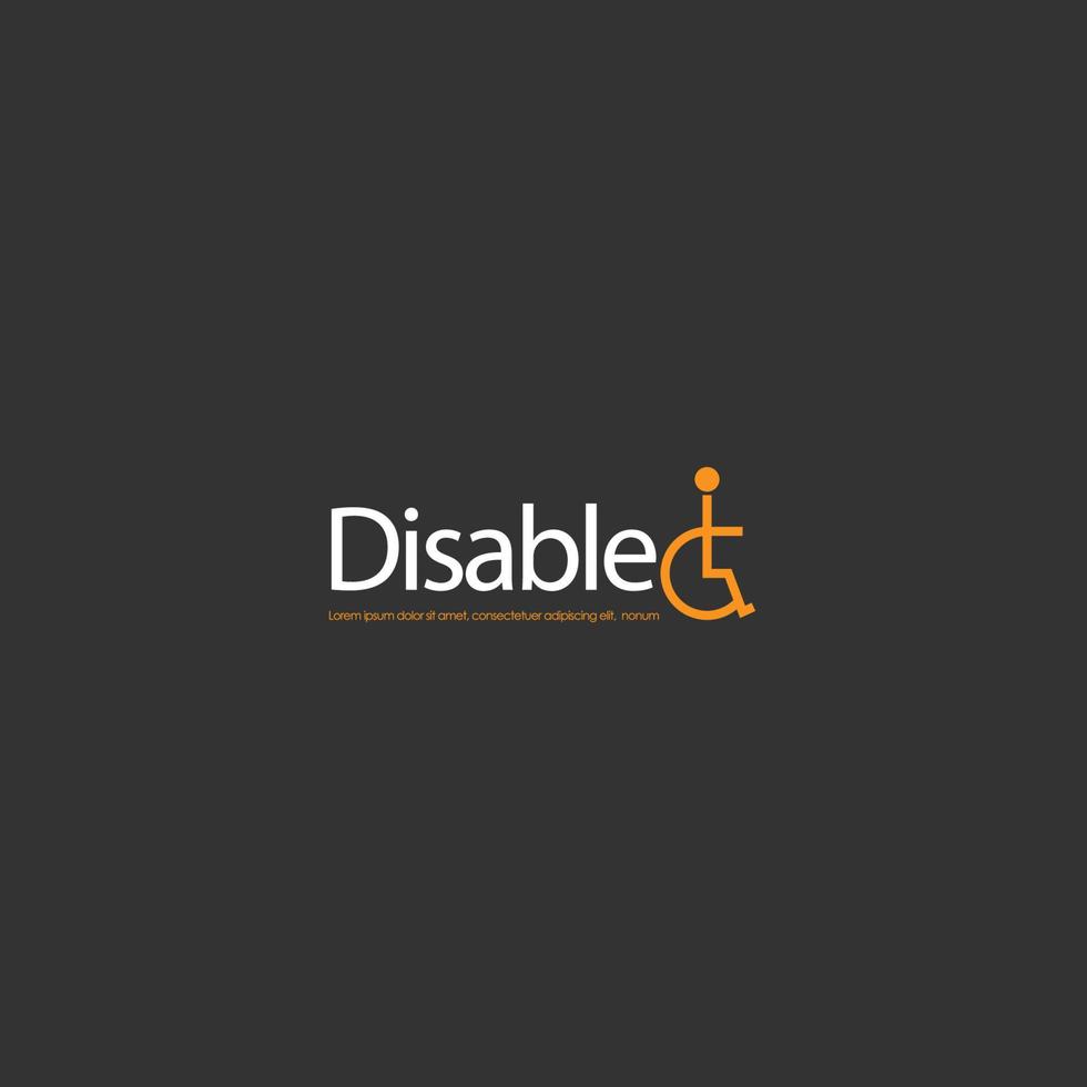 disable logo vector ilustration