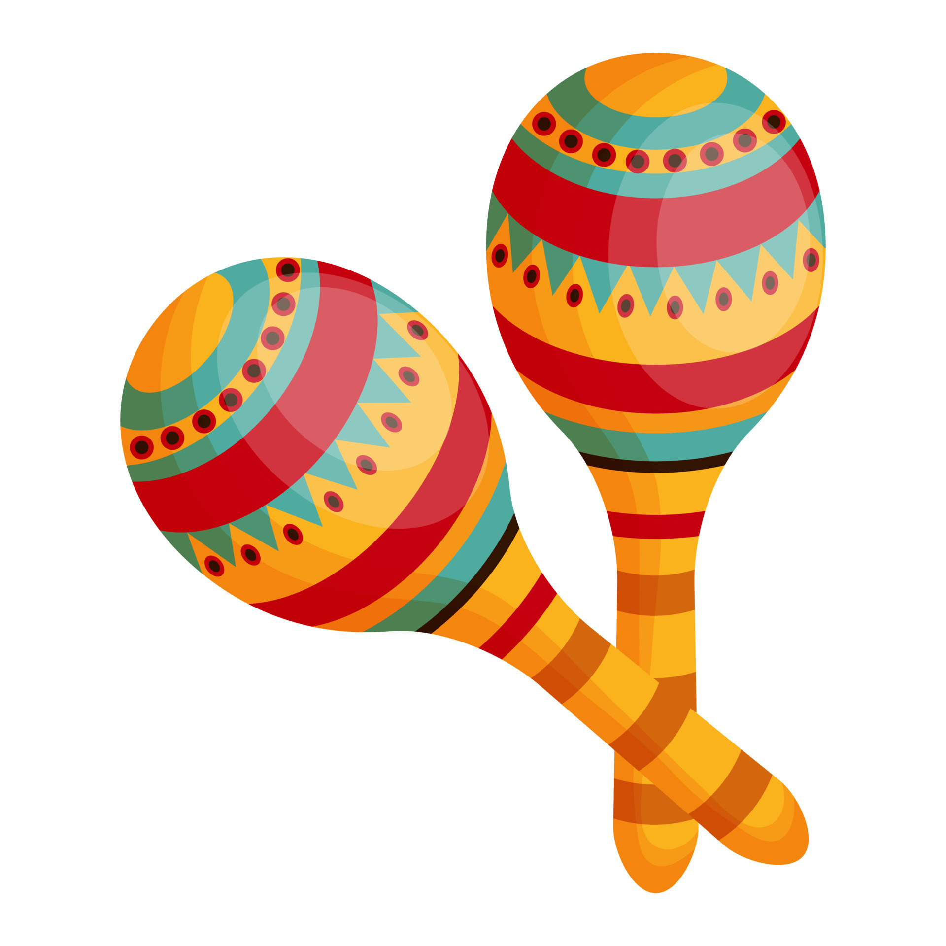 maracas mexicanas con adorno. símbolo nacional de méxico. ilustración