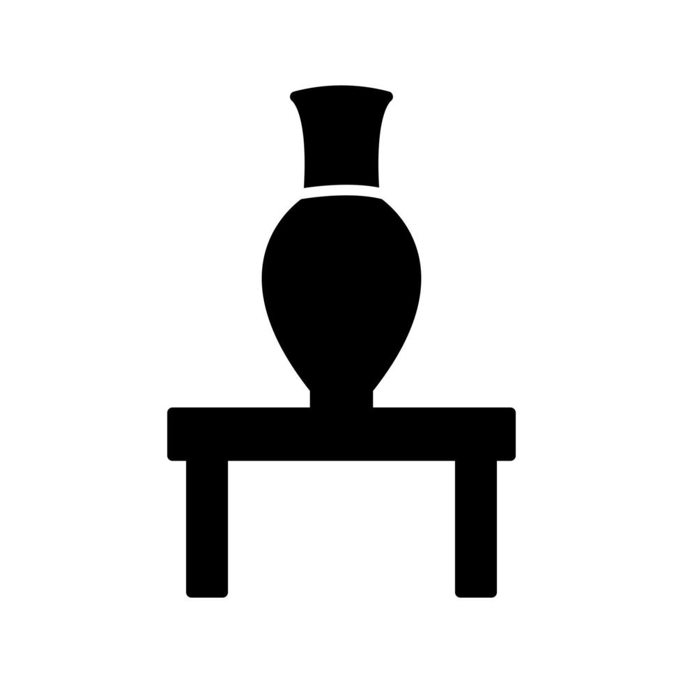 Vase Exhibit Vector Icon