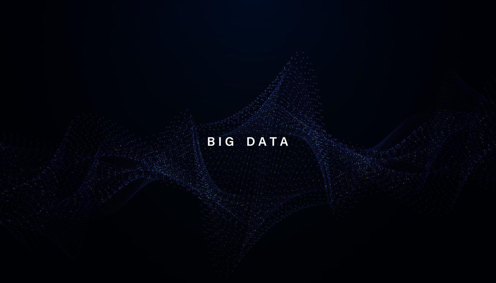 Abstract Big Data Vector Big Data Quantum design or the future, complexity of information. large social network insight In the form of a wave. Futuristic background.