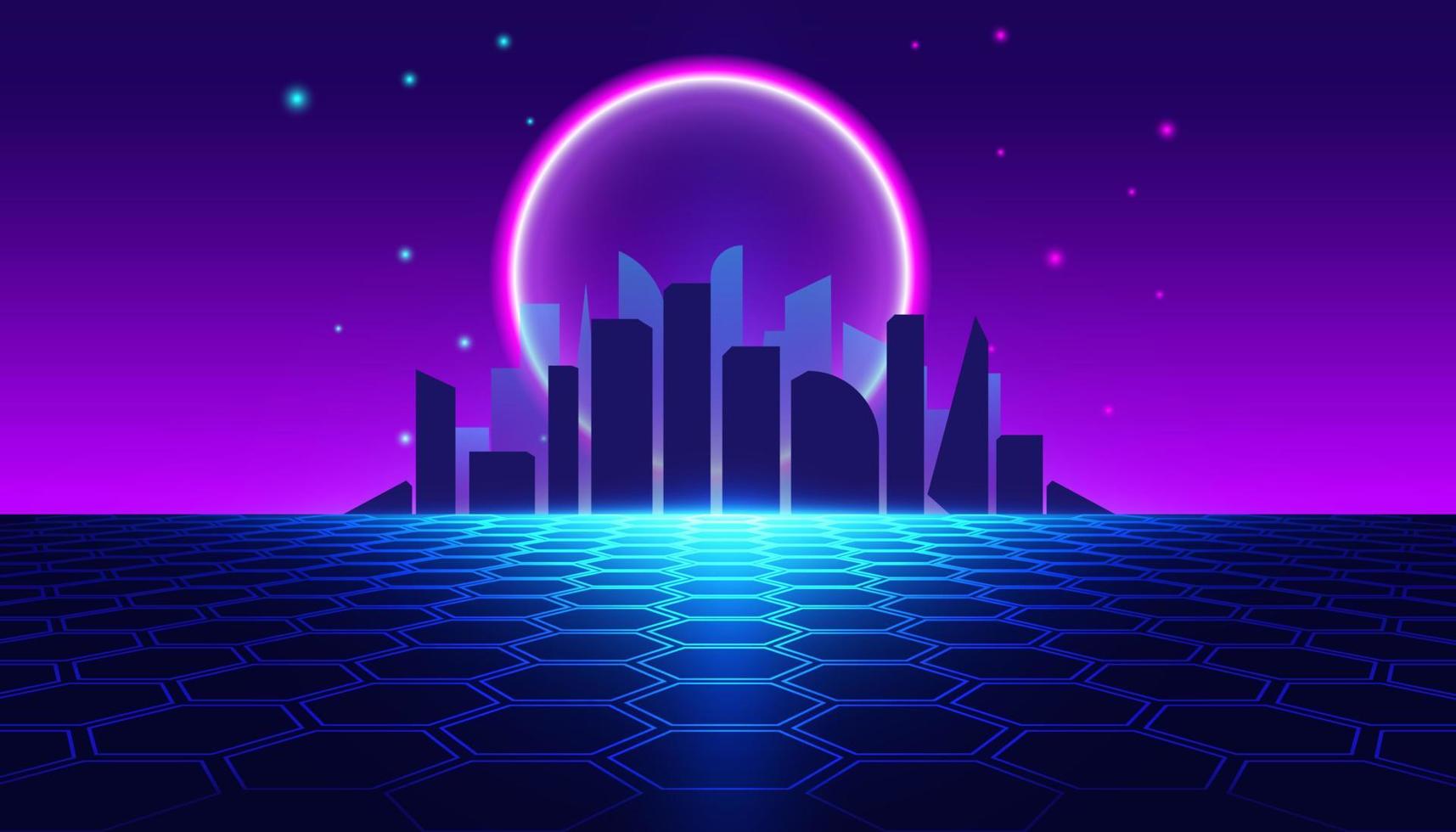 abstract Backgrounds 80's retro Vector virtual reality smart city vr glasses and holographic simulation concept virtual world game virtual reality in cinema or future metaverse network