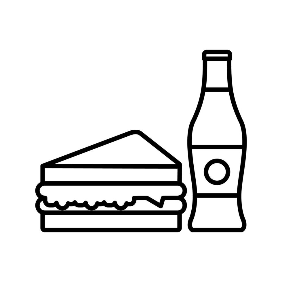 icono de vector de comida chatarra