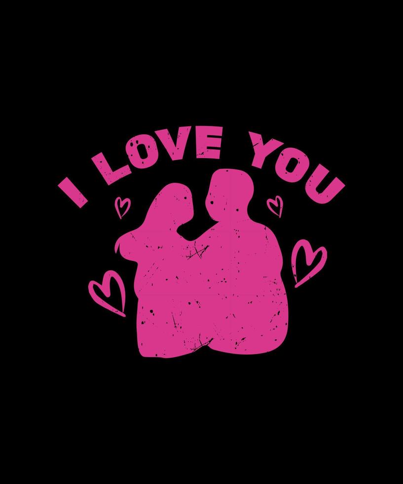 I LOVE YOU vector design,lettering t shirt design