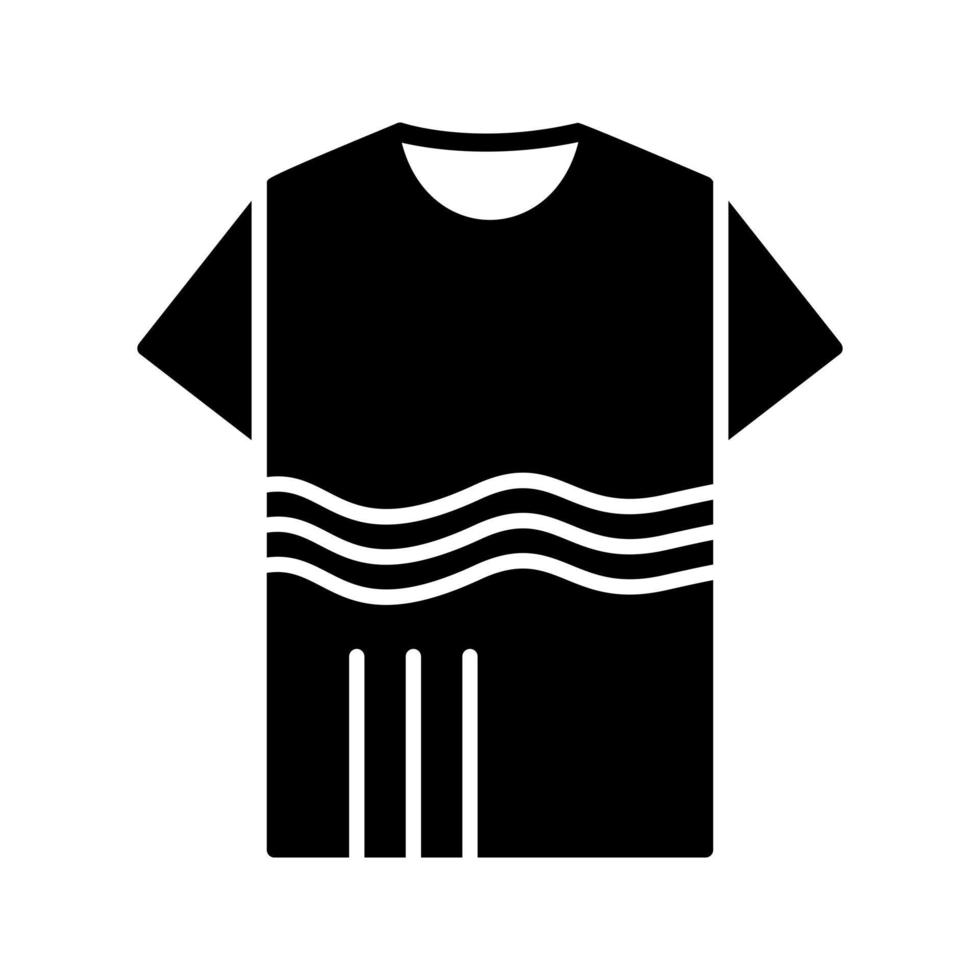 camiseta con icono de vector de líneas