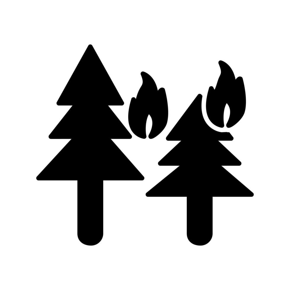 Unique Fire in Forst Vector Icon