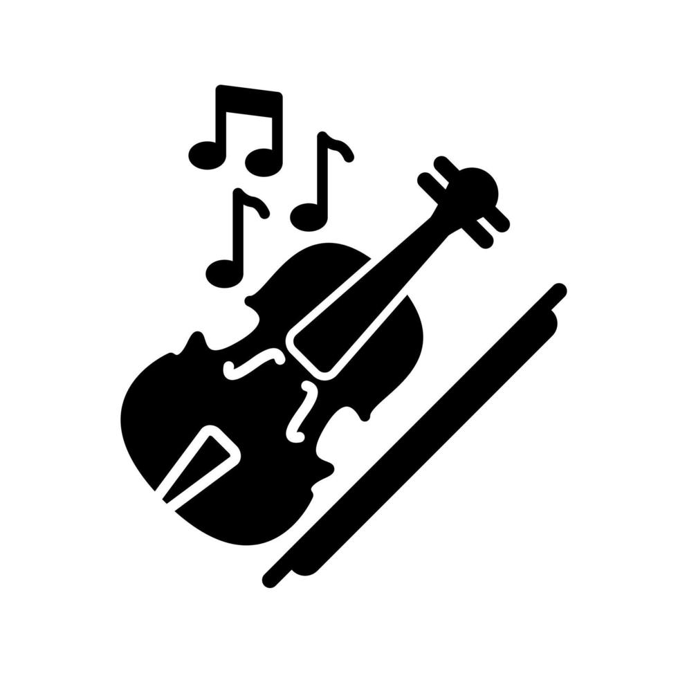 icono de vector de violín