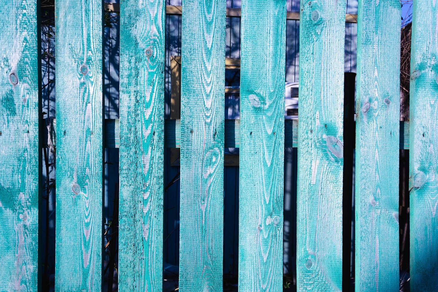 turquoise board background, old painted board fence, grunge wood paneling, turquoise background photo