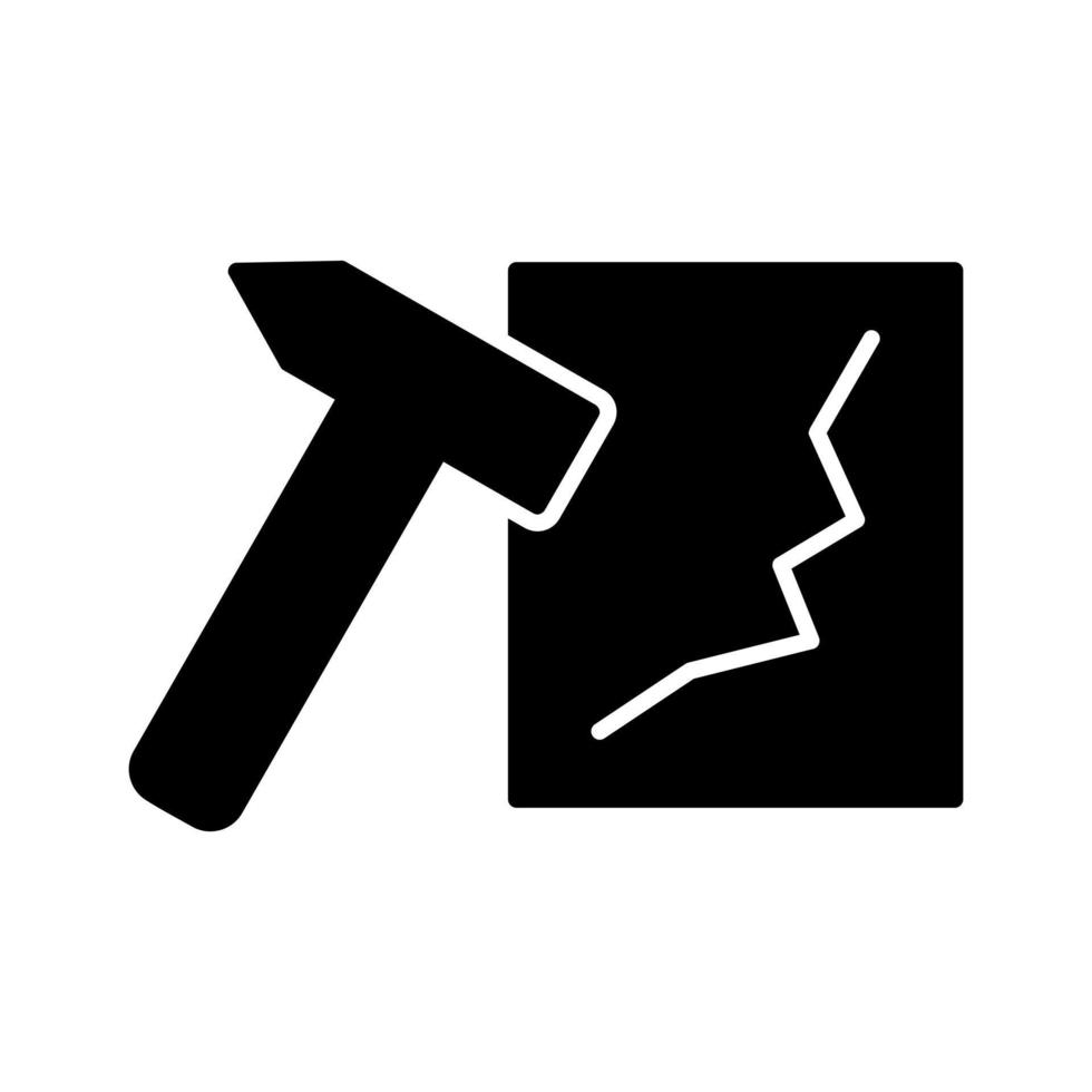 Unique Break Glass Vector Icon