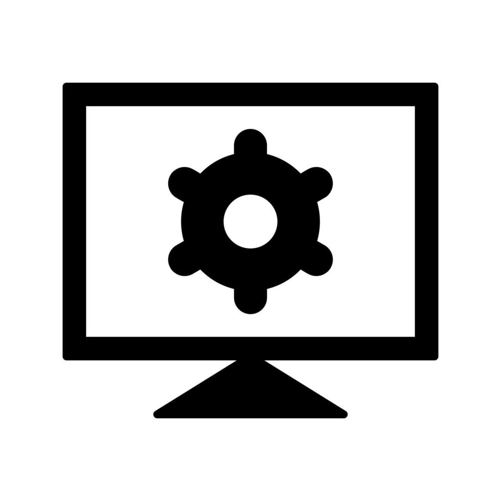 icono de vector de configuración de computadora