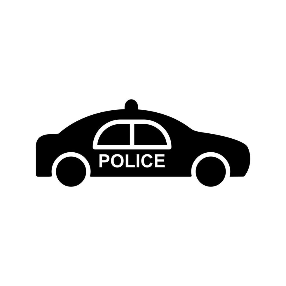 icono de vector de coche de policía