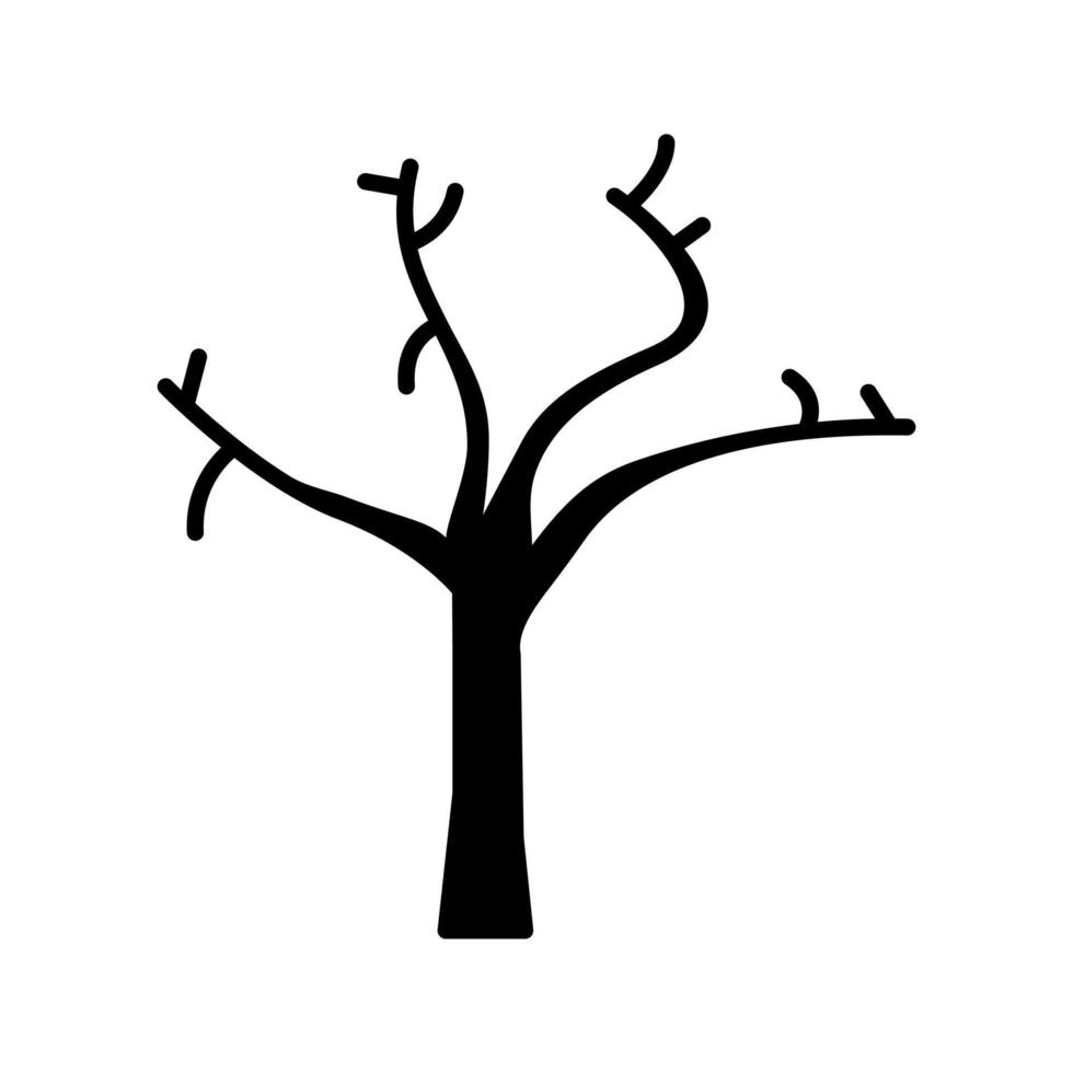 árbol sin hojas vector icono