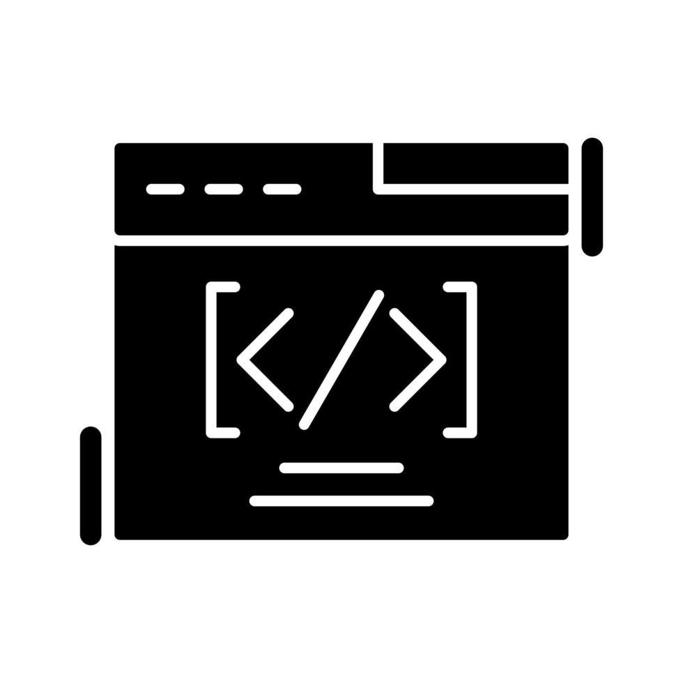 icono de vector de codificación web