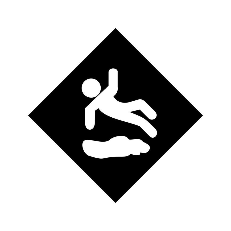 Danger of Slipping Vector Icon