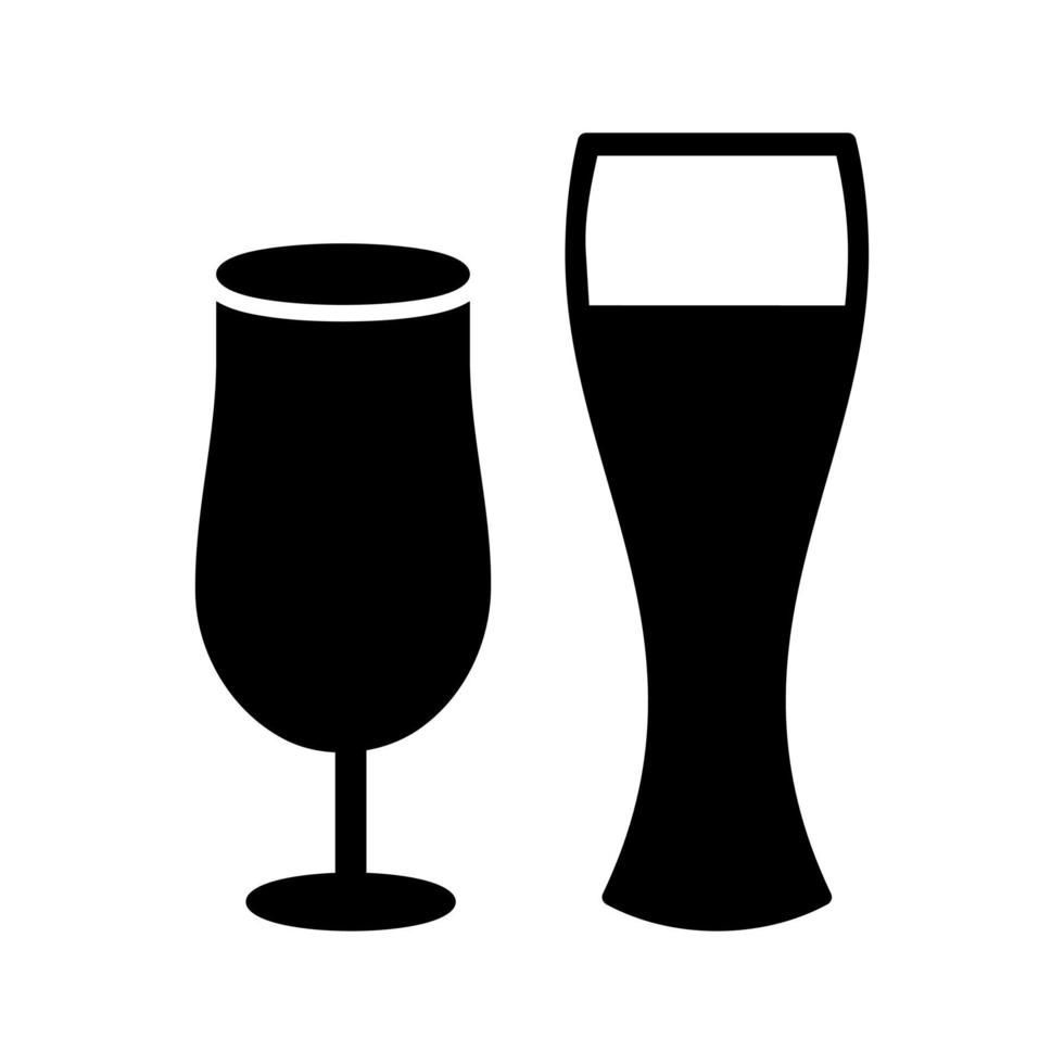 Unique Beer Glasses Vector Icon