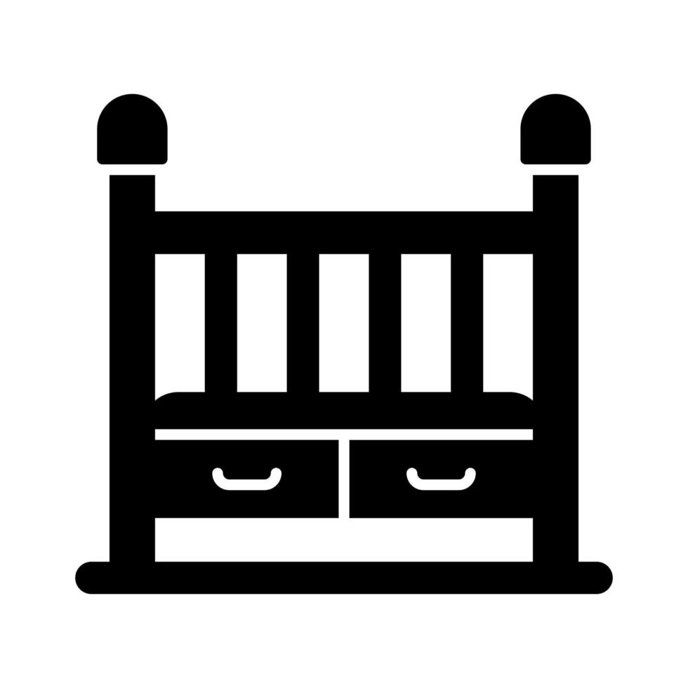 Baby Crib Vector Icon