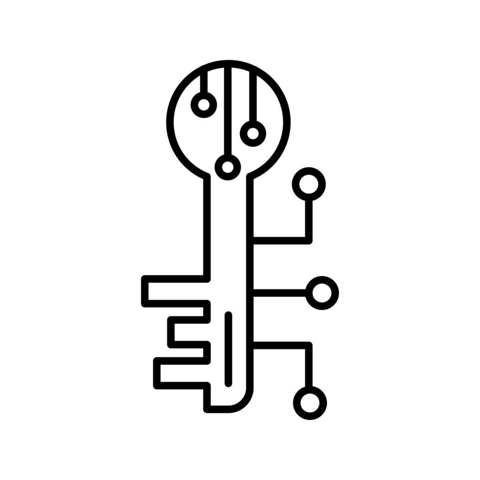 Electronic Key Vector Icon